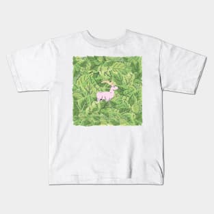 Deer in Leaves Kids T-Shirt